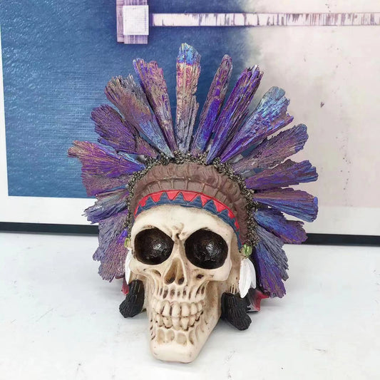 Aura Indian skull carving