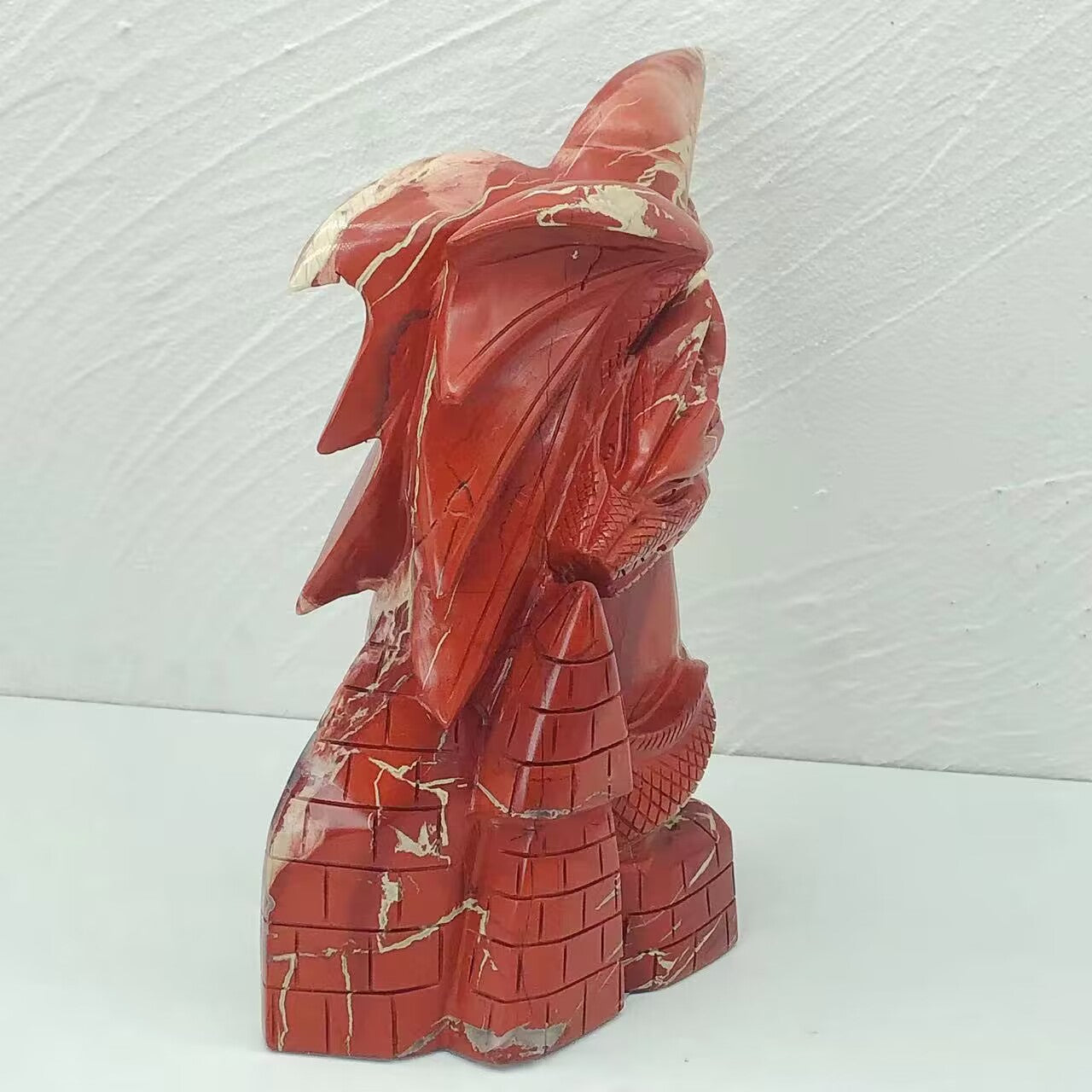 red jasper fly dragon carving