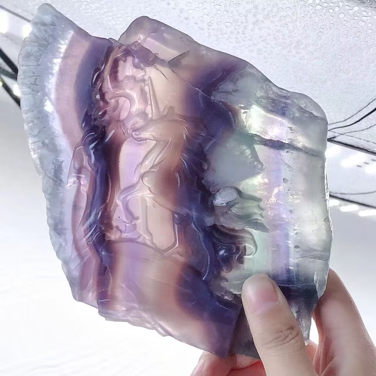 fluorite unicon carving