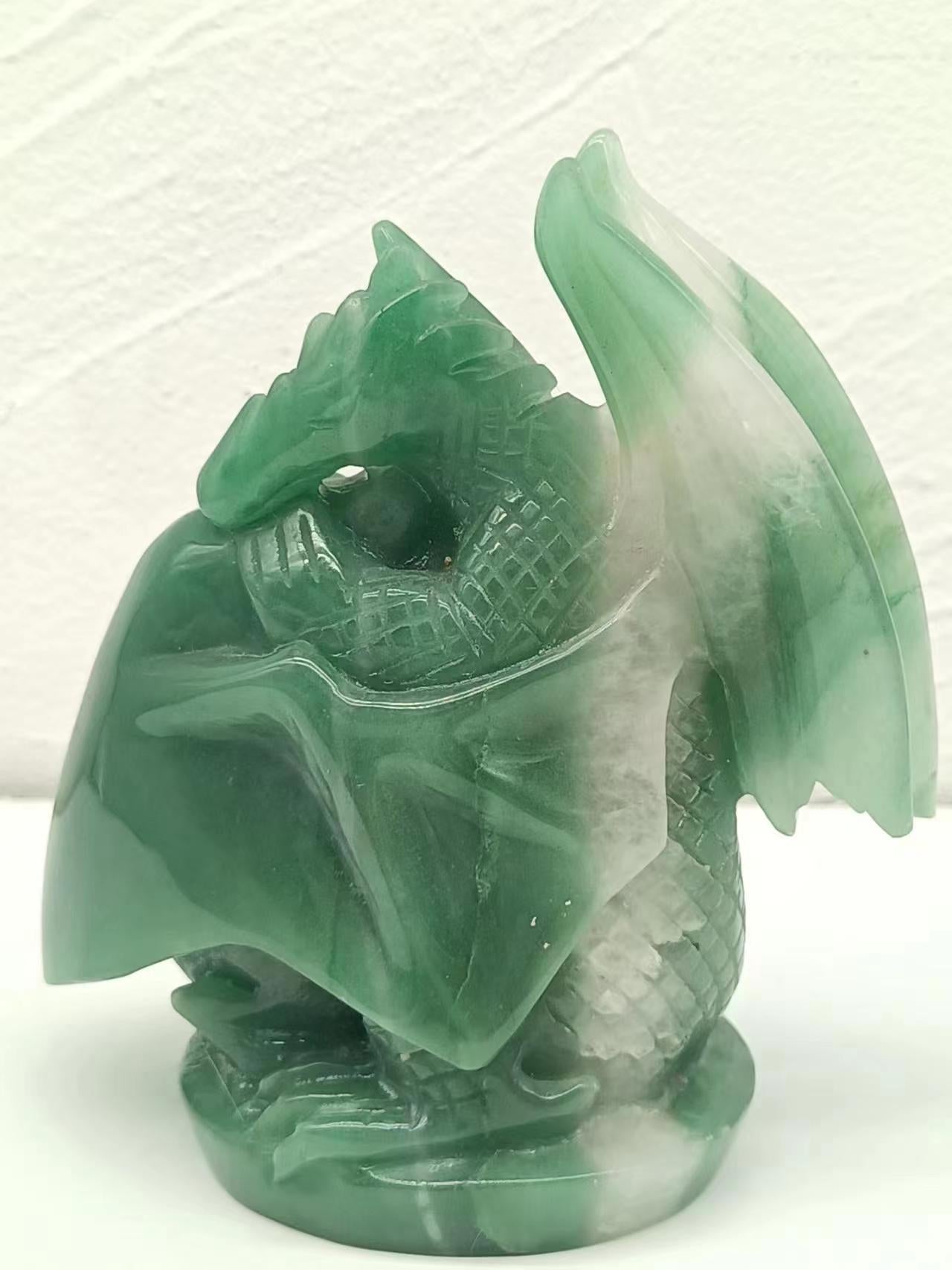 Jade dragon carving