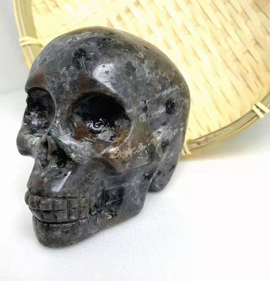 Firestone carving of skull shape