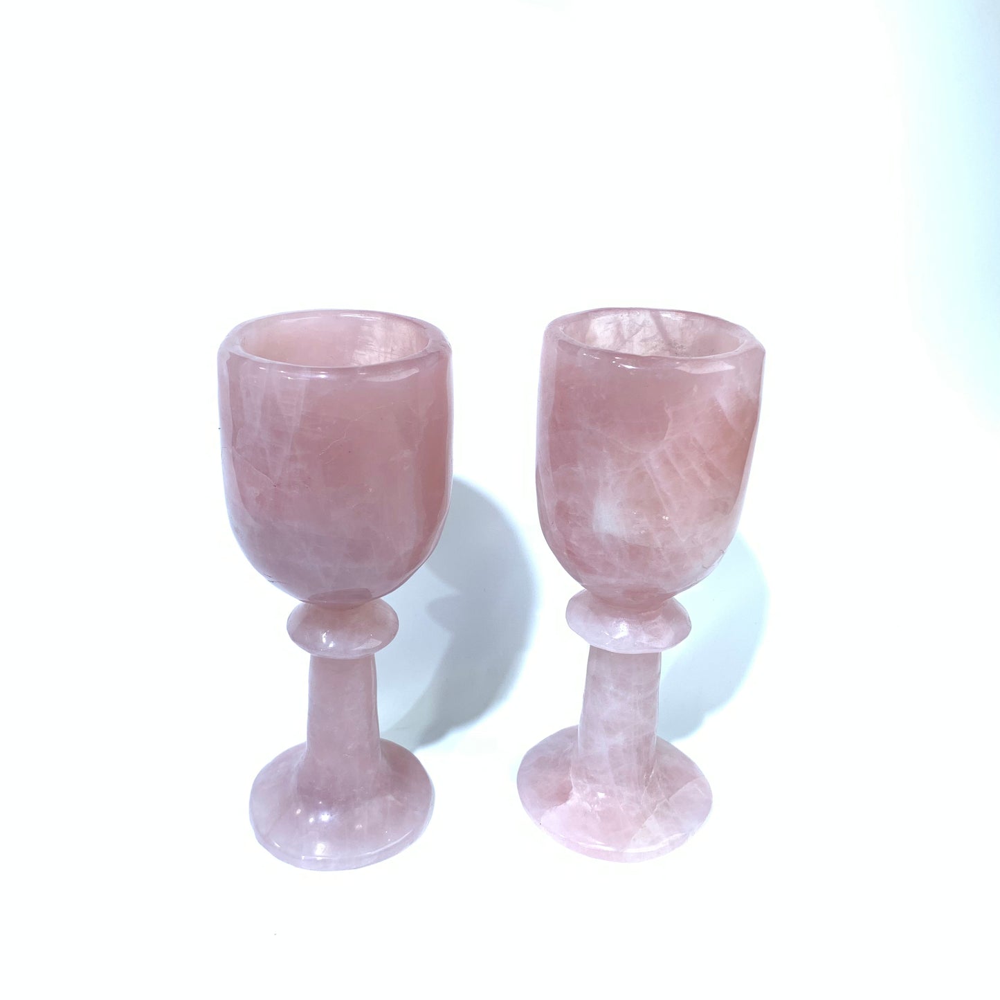 One pink crystal goblet