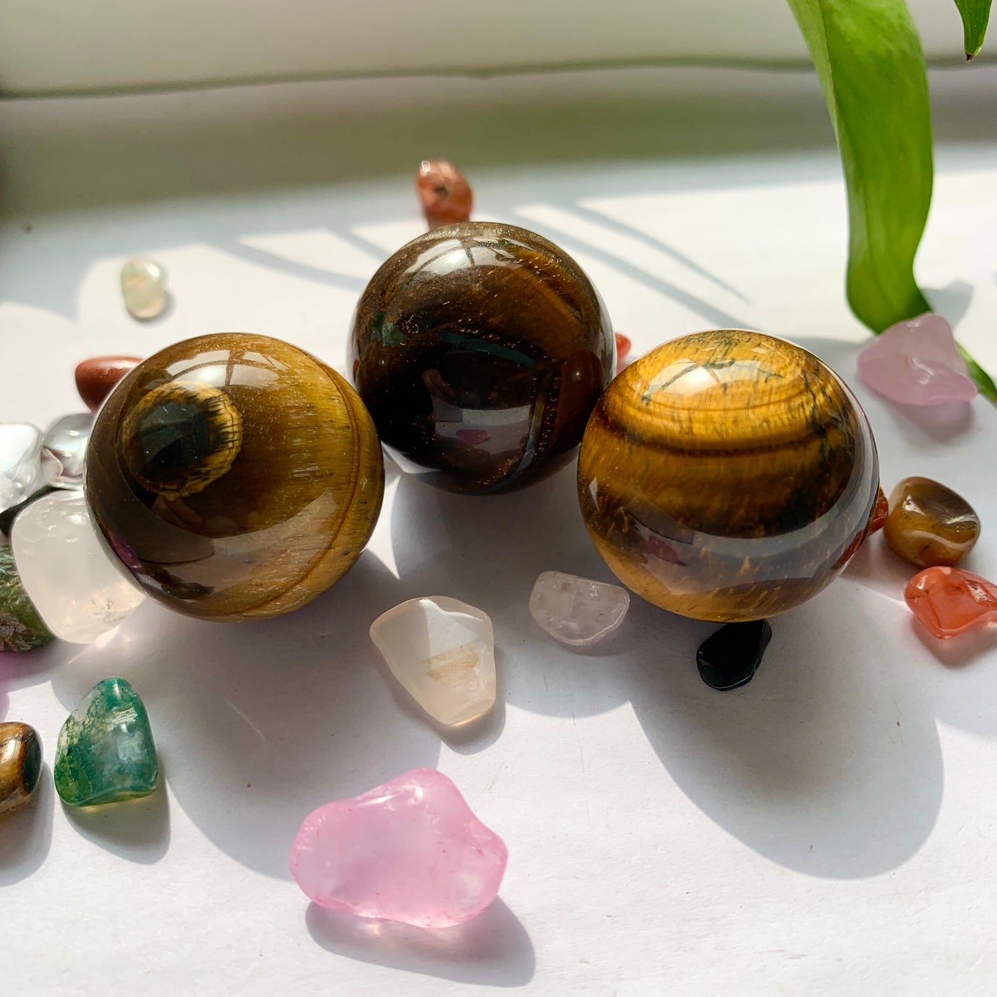 Tiger eye crysta ball（3pcs）