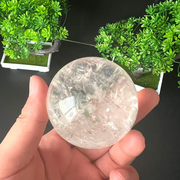 clear quartz sphere crystal